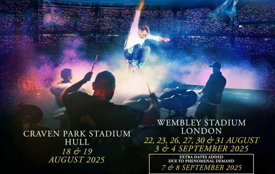 Coldplay tour 2025 Music of the Spheres World Tour: in London